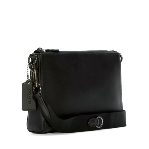 Coach Men Holden Signature Canvas & Leather Crossbody - Charcoal/Black - Picture 2 of 6